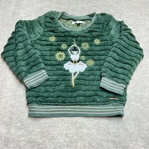 Tahari Girls Faux Fur Textured Pullover